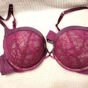 Victoria's Secret, 36C, bombshell, purple with leather